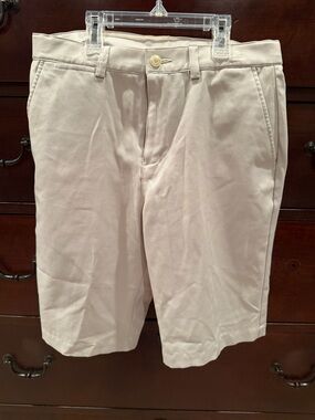 PGA Tour Cream Classic Flat-Front Shorts